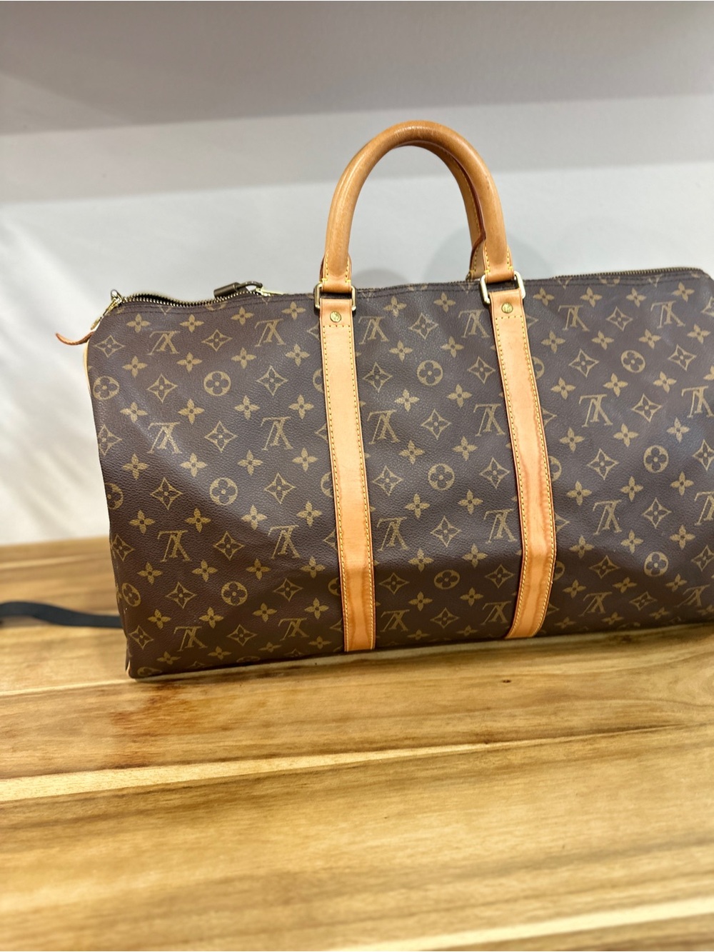 Louis Vuitton Brown Monogram Keepall 50 Travel Bag - Picture 4 of 16